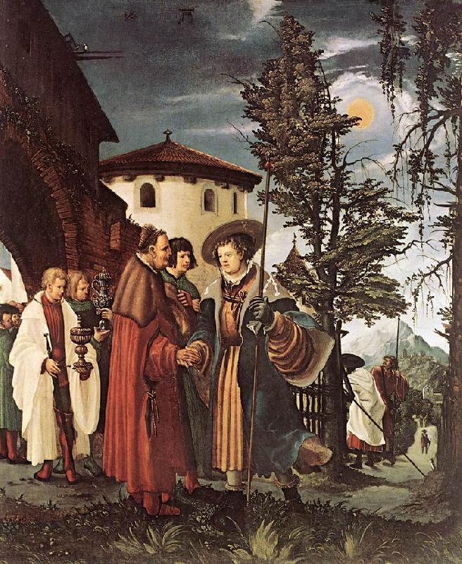 ALTDORFER, Albrecht St Florian Taking Leave of the Monastery oil painting image